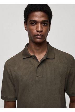پولوشرت سبز مردانه کوتاه MANGO - کد 924138074