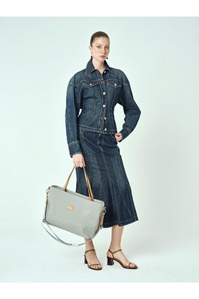 کیف دوشی طوسی زنانه ساتن Pierre Cardin - کد 904094893