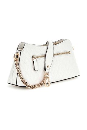 کیف دوشی سفید زنانه چرم مصنوعی Guess - کد 905534075