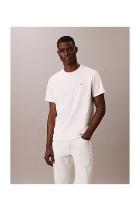 تیشرت سفید مردانه Fitted Calvin Klein - کد 886682576