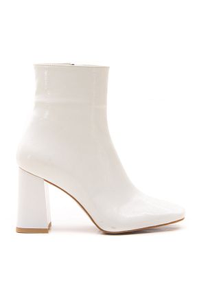 بوت / نیم بوت سفید زنانه چرم مصنوعی ZEYN SHOES - کد 138207069
