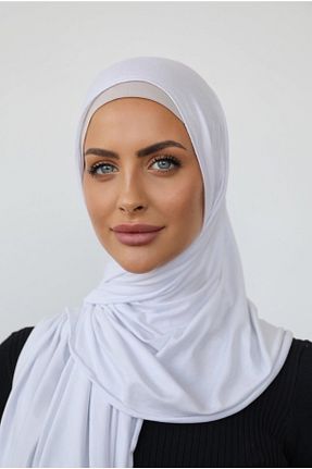 شال سفید زنانه پنبه ای BENLİ - کد 138665522