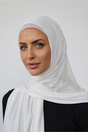 شال سفید زنانه پنبه ای BENLİ - کد 138665522
