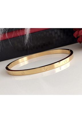 دستبند استیل (فولاد) زرد زنانه استیل (فولاد) DS DİAMONDSHOP - کد 56046768