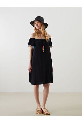 کلاه مشکی زنانه حصیر LC Waikiki - کد 941109049