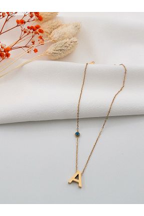 گردنبند استیل ( فولاد ) زرد زنانه استیل ضد زنگ Siya Silver - کد 861364761
