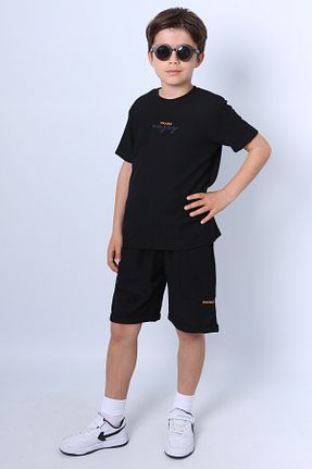 ست بالاتنه و پائین تنه مشکی بچه گانه بافت HÇM - کد 937556676