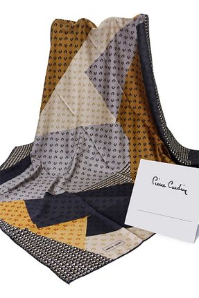 روسری بژ پلی استر Pierre Cardin - کد 158438137