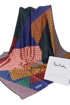 روسری نارنجی پلی استر Pierre Cardin - کد 160084948