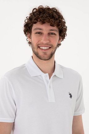 تیشرت سفید مردانه یقه پولو U.S. Polo Assn. - کد 931434405