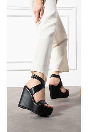 صندل مشکی زنانه پاشنه پر Sibel Shoes - کد 937445385