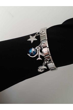 دستبند استیل (فولاد) متالیک زنانه استیل (فولاد) bijoux uniques - کد 937449314