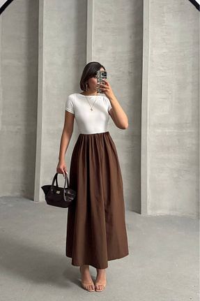 لباس قهوه ای زنانه بافتنی Neşeli Butik - کد 937460759