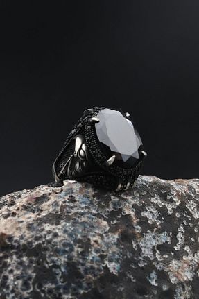 انگشتر نقره مشکی مردانه زیرکن Prestige - کد 159053504