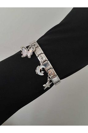 دستبند استیل (فولاد) متالیک زنانه استیل (فولاد) bijoux uniques - کد 937449318