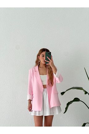 کت صورتی زنانه Blazer pelish - کد 937462952