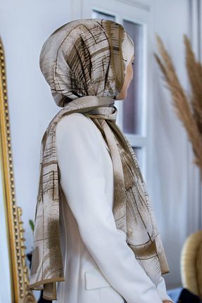 شال بژ زنانه Medine İpeği Vissona - کد 650514836