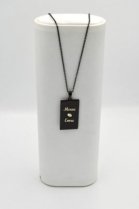 گردنبند استیل ( فولاد ) مشکی زنانه استیل (فولاد) G1CR - کد 937483662