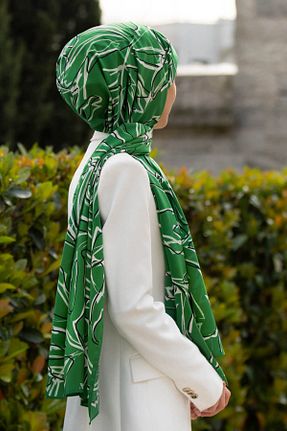 شال سبز زنانه Medine İpeği Vissona - کد 669020561