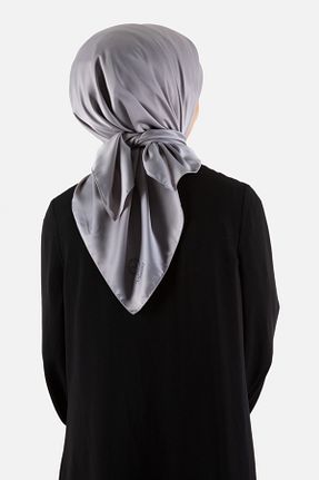 روسری طوسی پلی استر VİOLLA - کد 734511122