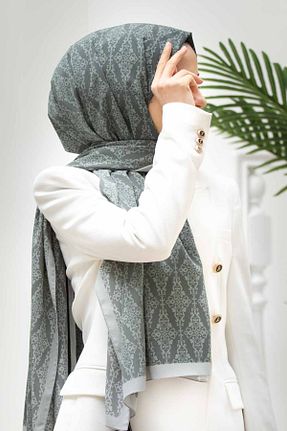 شال سبز زنانه Medine İpeği Vissona - کد 679887290