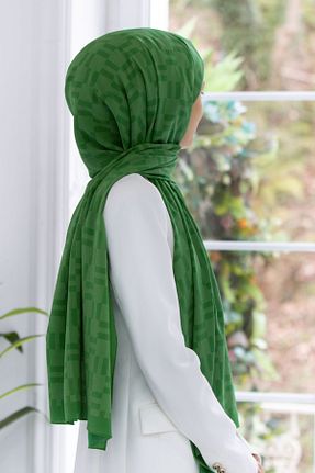 شال سبز زنانه Medine İpeği Vissona - کد 640490051