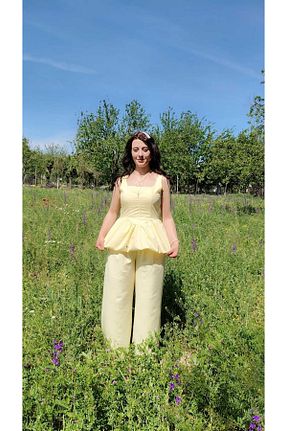 شلوار زرد زنانه لیکرا ecenurbutik - کد 937490227