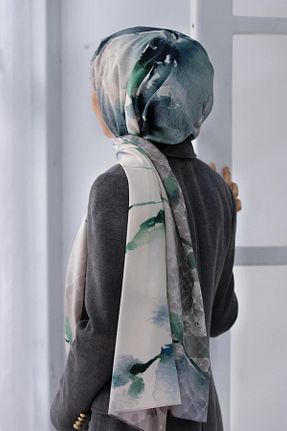 شال سرمه ای زنانه Medine İpeği Vissona - کد 888812413