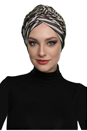 کلاه شنای حجاب قهوه ای زنانه fidan bone - کد 937487483