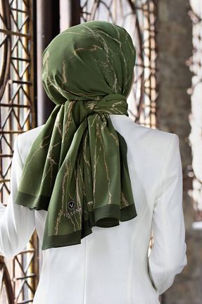 شال خاکی زنانه Medine İpeği Vissona - کد 871669078