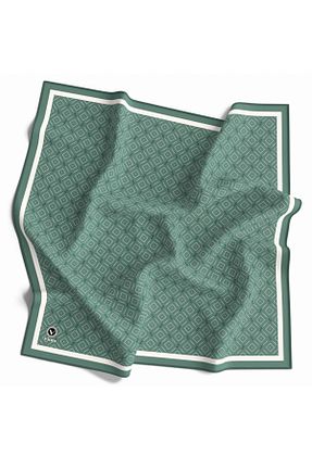 روسری فیروزه ای پلی استر VİOLLA - کد 881328598