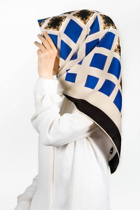 روسری سرمه ای پلی استر VİOLLA - کد 878487727