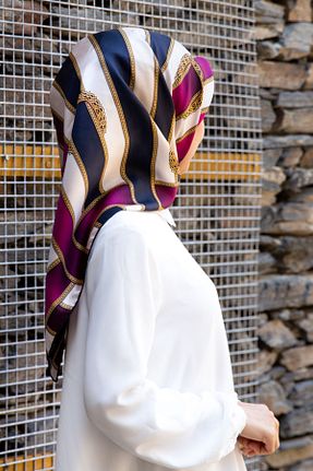 روسری سرمه ای İpek Tivil Vissona - کد 878814672