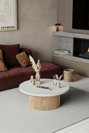 میز جلو مبلی زرد MDF FAYMEND - کد 937265241