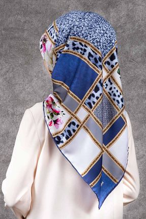 روسری سرمه ای پلی استر VİOLLA - کد 882691979