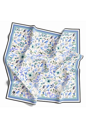 روسری آبی پلی استر VİOLLA - کد 883361244