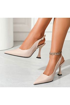 کفش مجلسی بژ زنانه چرم لاکی mka mikana - کد 920432197