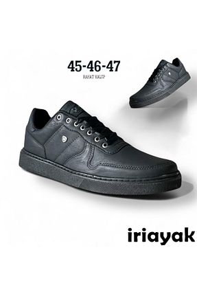 کفش اسنیکر مشکی مردانه بند دار İriayak - کد 884635938