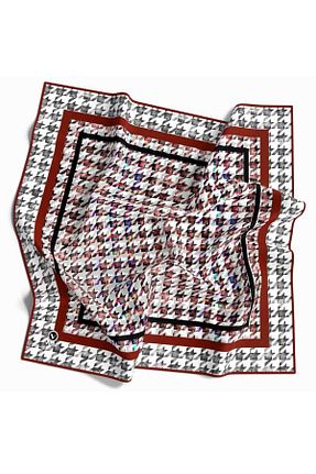 روسری زرشکی پلی استر VİOLLA - کد 886371043