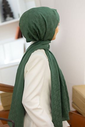 شال سبز زنانه ابریشم Vissona - کد 888724317