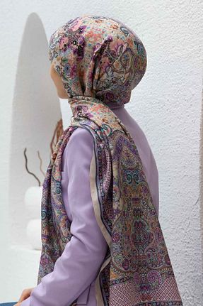 شال سرمه ای زنانه ابریشم Vissona - کد 917777799