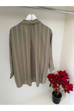 پیراهن خاکی زنانه اورسایز CREP WOMAN FASHION - کد 937511449