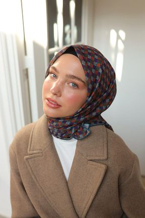روسری آبی پنبه ای Silk Home - کد 892482513