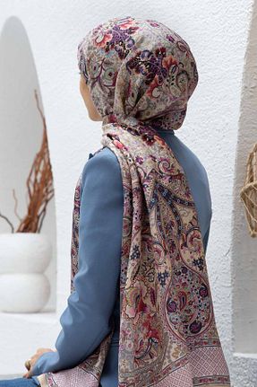 شال بنفش زنانه ابریشم Vissona - کد 917777790