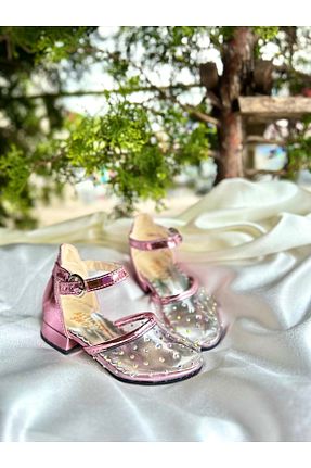 کفش مجلسی صورتی بچه گانه چرم مصنوعی Görkem bebe ayakkabı ve tekstil - کد 929770794