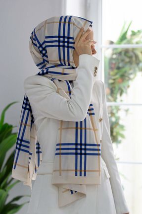 شال بژ زنانه Medine İpeği Vissona - کد 900828313