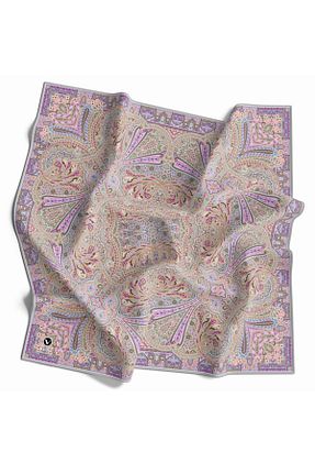 روسری طوسی پلی استر VİOLLA - کد 890694275
