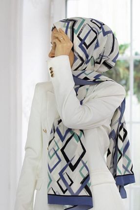 شال سرمه ای زنانه Medine İpeği Vissona - کد 933587020