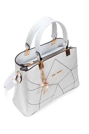 کیف دوشی سفید زنانه چرم مصنوعی Adelina Bags - کد 937544620