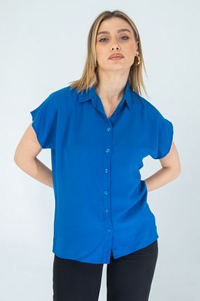 پیراهن آبی زنانه یقه پیراهنی Nuevo - کد 937578984